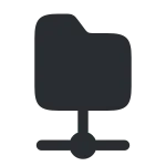 Folder Connection SVG Icon